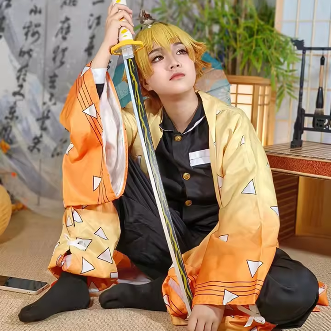 Zenitsu Agatsuma Cosplay Costume