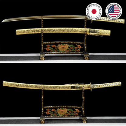 Golden Dragon Katana