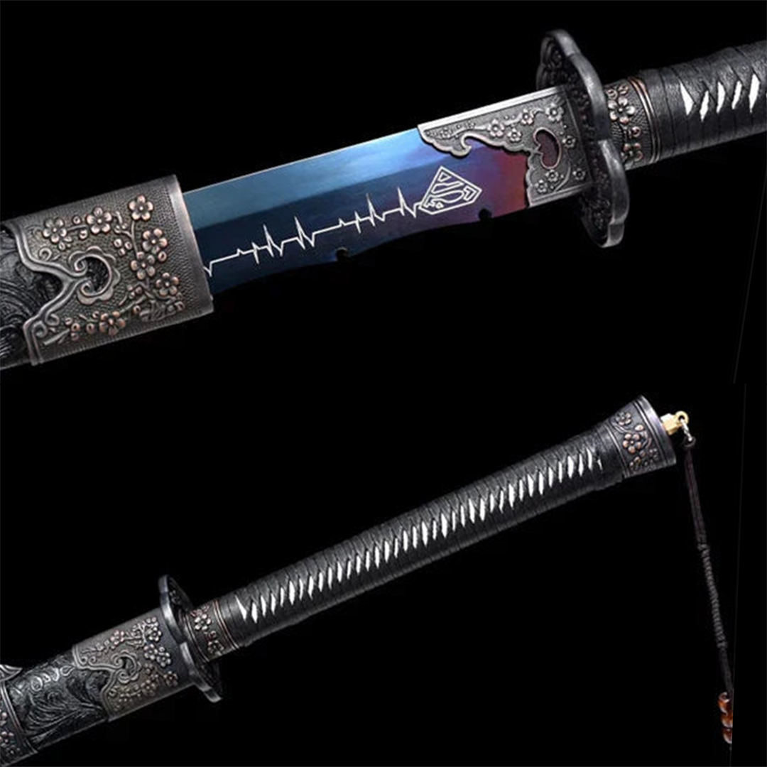 black and blue sword