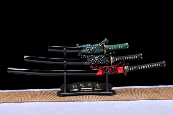 Pack-Katana-Tanto-Wakizashi-Tonbo-Acier-Damas