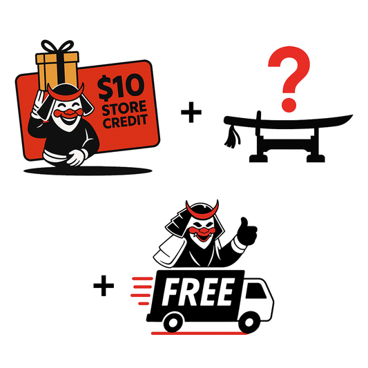 Exclusive Gift Pack : $10 Credit Store + Mystery Mini Katana + Free Shipping
