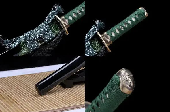 Tsuka-Katana-Tanto-Wakizashi-Tonbo-Acier-Damas