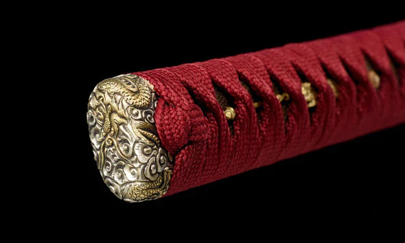 Kashira-Maitre-des-Dragons-Acier-T10-Hamon-Veritable