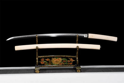 Katana-Japonais-Shirasaya-Acier-T10-Hamon-Veritable