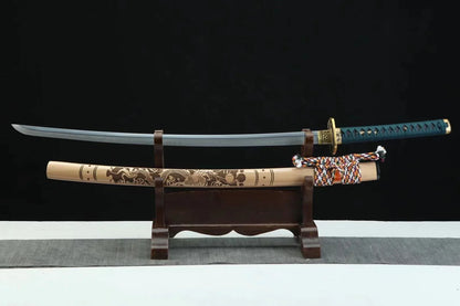 Katana-Tomoe-Gozen-Acier-T10-Hamon-Veritable