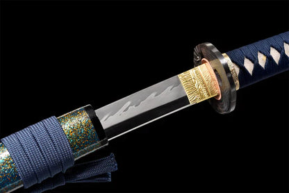 Lame-Katana-Shimazu-Yoshihisa-Acier-T10-Hamon-Veritable