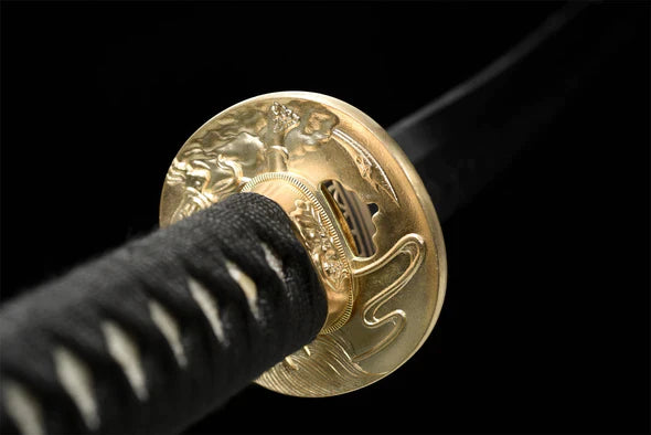 Tsuba-Katana-Kusunoki-Masashige-Acier-T10-Hamon-Veritable