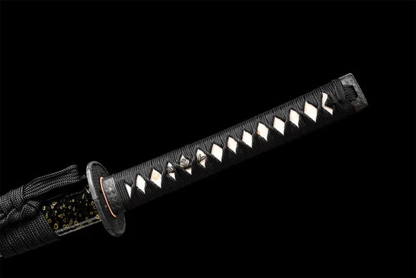 Tsuka-Bulle-D-Or-Acier-T10-Hamon-Veritable