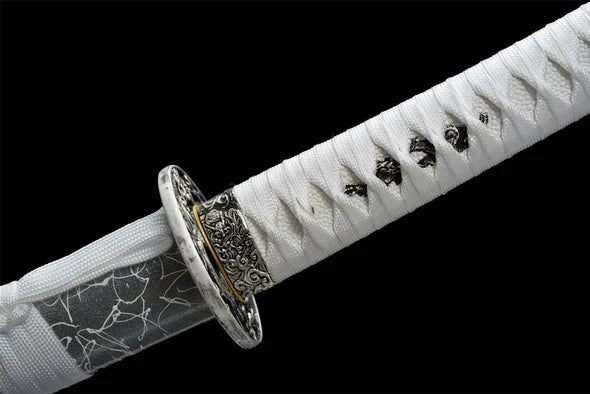 Tsuka-Katana-Blanc-Givre