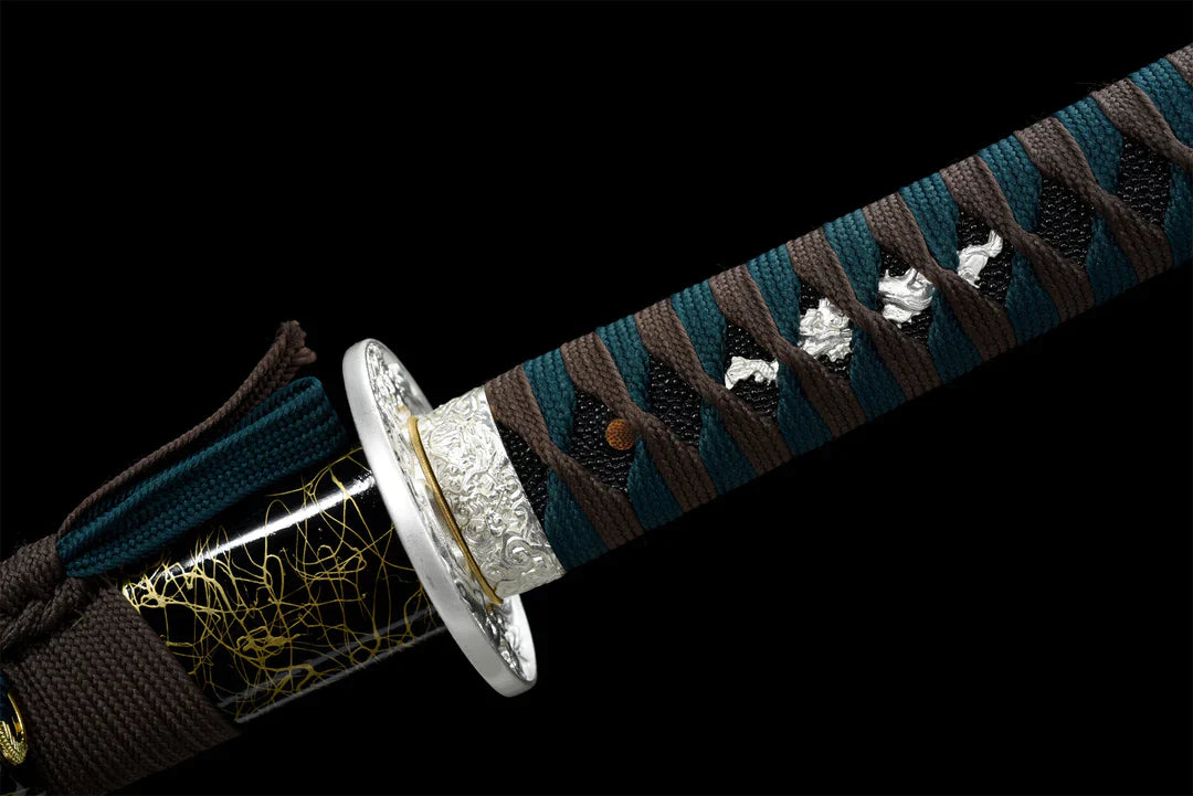 Tsuka-Katana-Dragon-Naga-Acier-T10-Hamon-Veritable