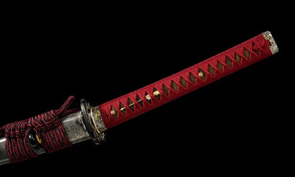 Tsuka-Katana-Maitre-des-Dragons-Acier-T10-Hamon-Veritable