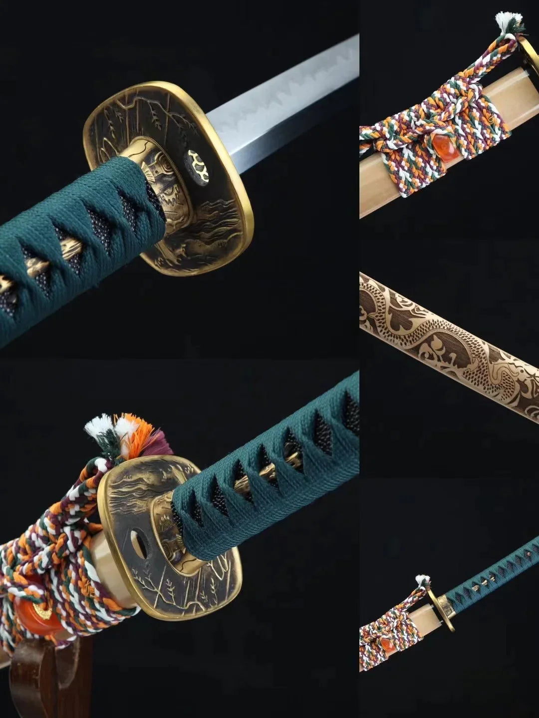 Tsuka-Tomoe-Gozen-Acier-T10-Hamon-Veritable